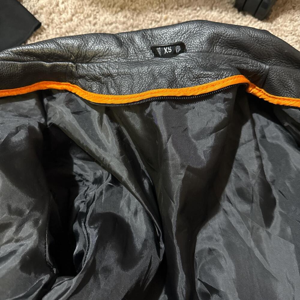 Black leather jacket with silver - Picture 6 of 6